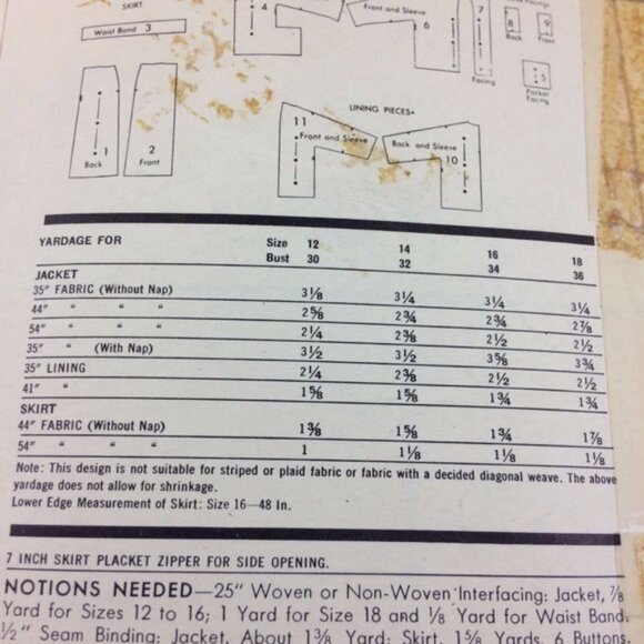 Vtg Butterick Pattern 7545 Trim Box Jacket Slim Fitted Skirt Cut 36" Bust 1950s - Picture 5 of 12